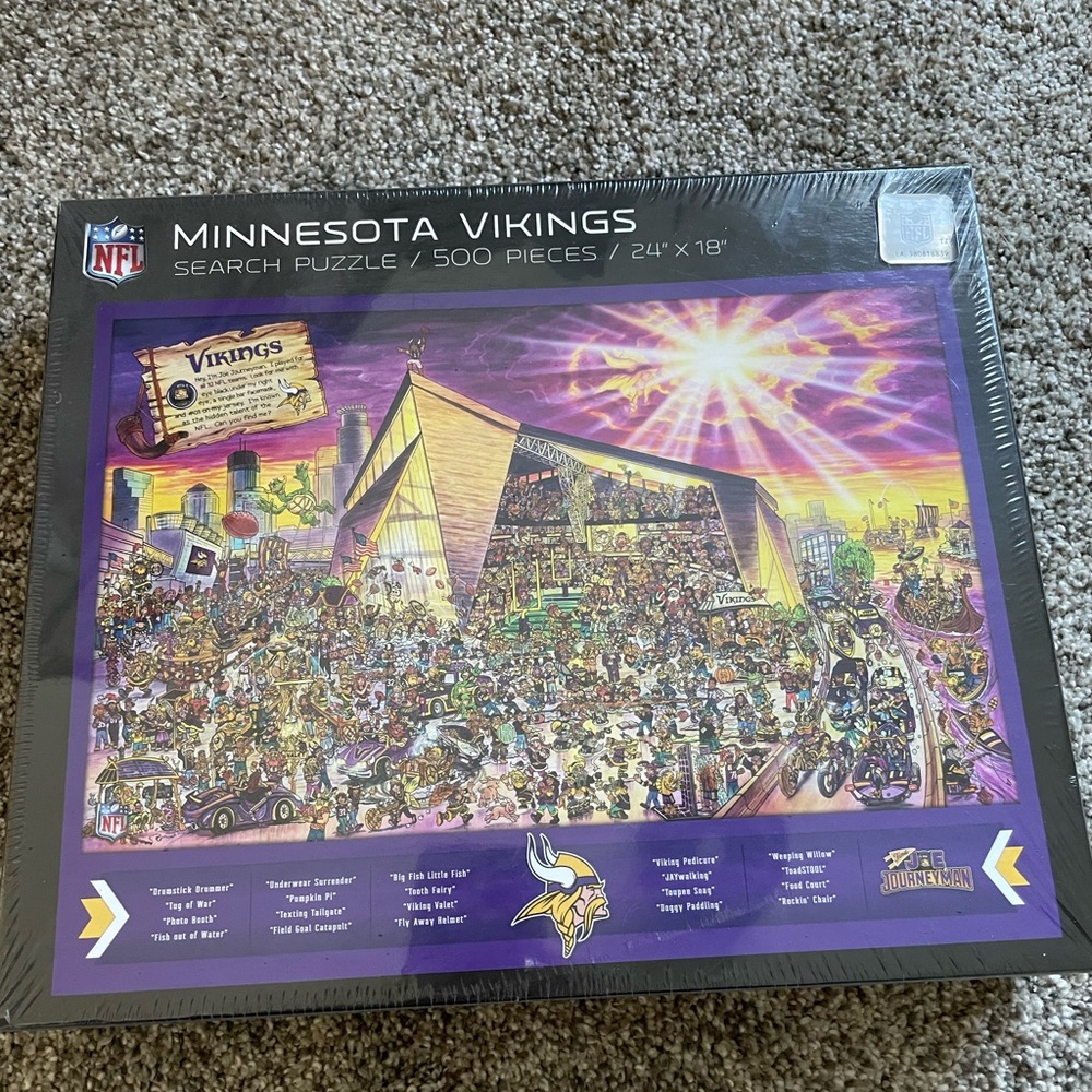 500 piece MN Vikings puzzle - done once